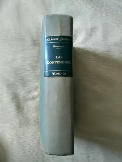 Antiguo Libro 'Las Confesiones' de J.J. Rousseau - miniatura 4