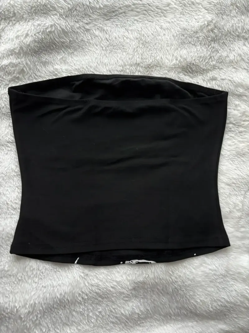 Polera corta sin mangas de esqueleto, ajustado. - 2