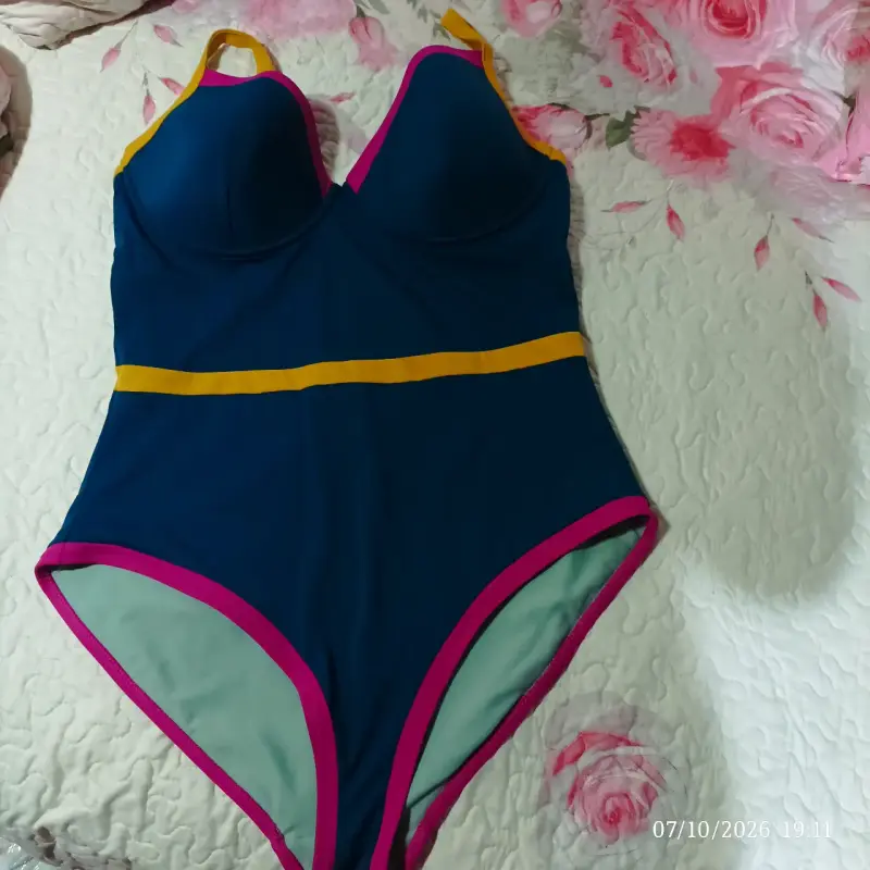 Traje de baño entero multicolor para mujer
