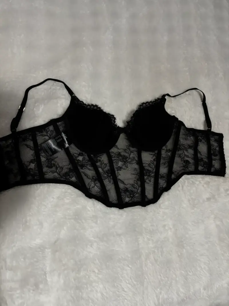 Corset negro de encaje H&M - 2