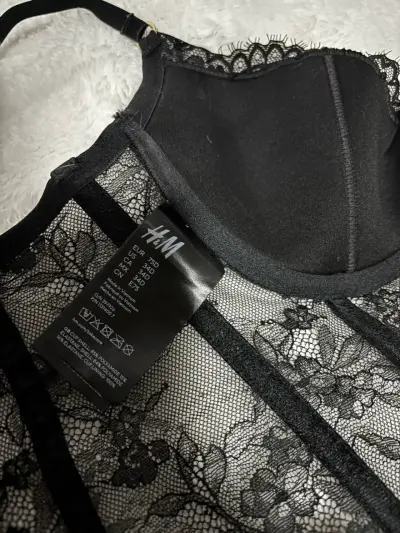 Corset negro de encaje H&M - miniatura 4