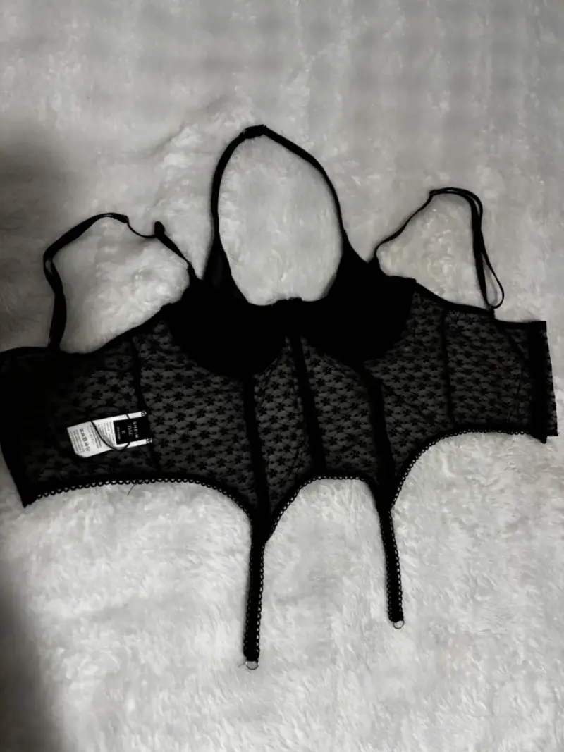 Corset negro de encaje Shein BAE - 2