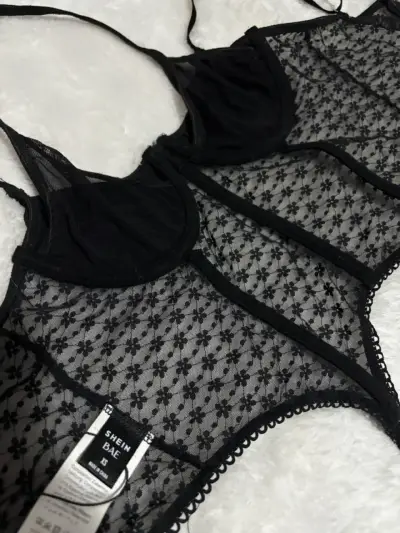 Corset negro de encaje Shein BAE - miniatura 3