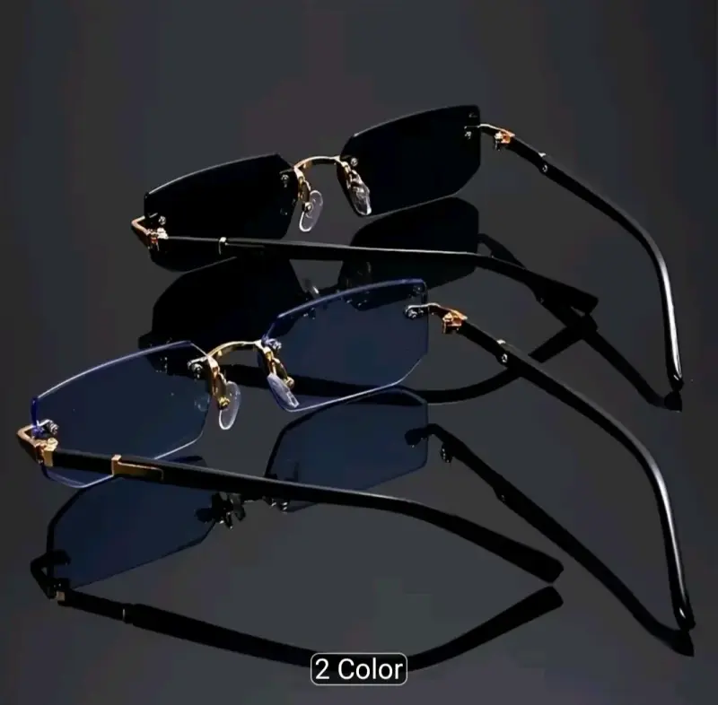 Gafas de Sol Rectangulares Sin Montura Unisex
