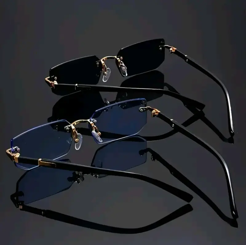 Gafas de Sol Rectangulares Sin Montura Unisex - 2