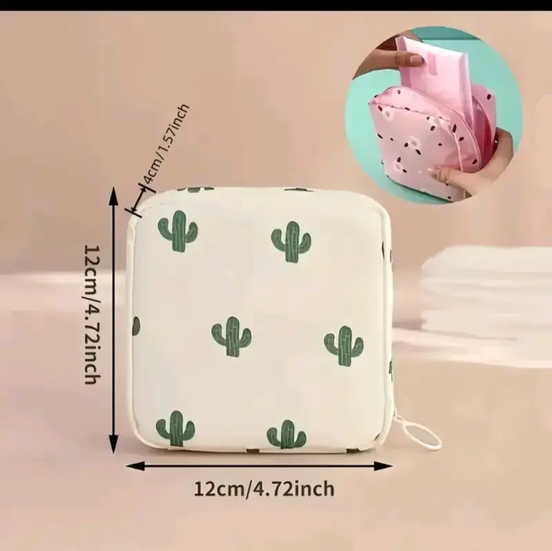 Bolsa organizadora multiuso con diseño de cactus