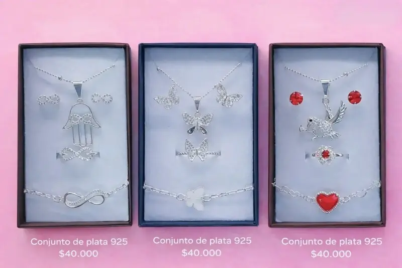 Hermosas tobilleras de plata 925 con dijes - 2