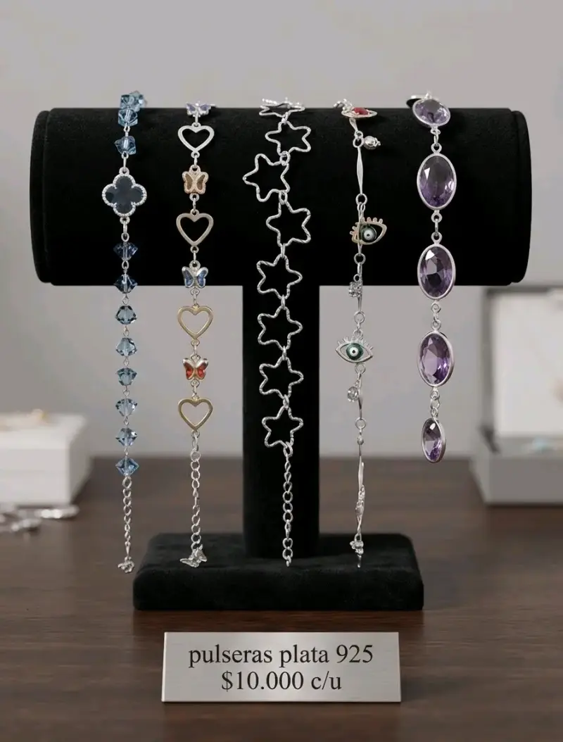 Rosario de plata 925 con diseño religioso - 2