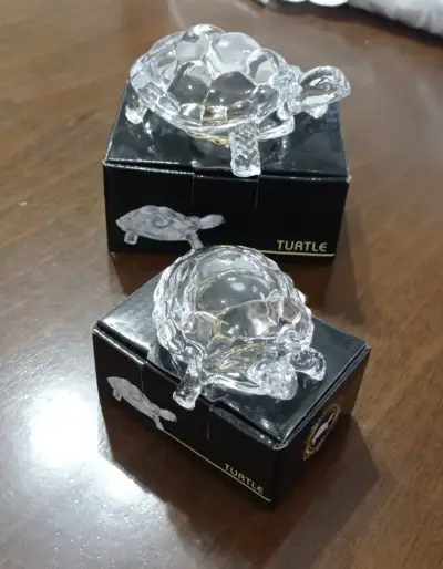 Figuras decorativas de tortugas de cristal - miniatura 2