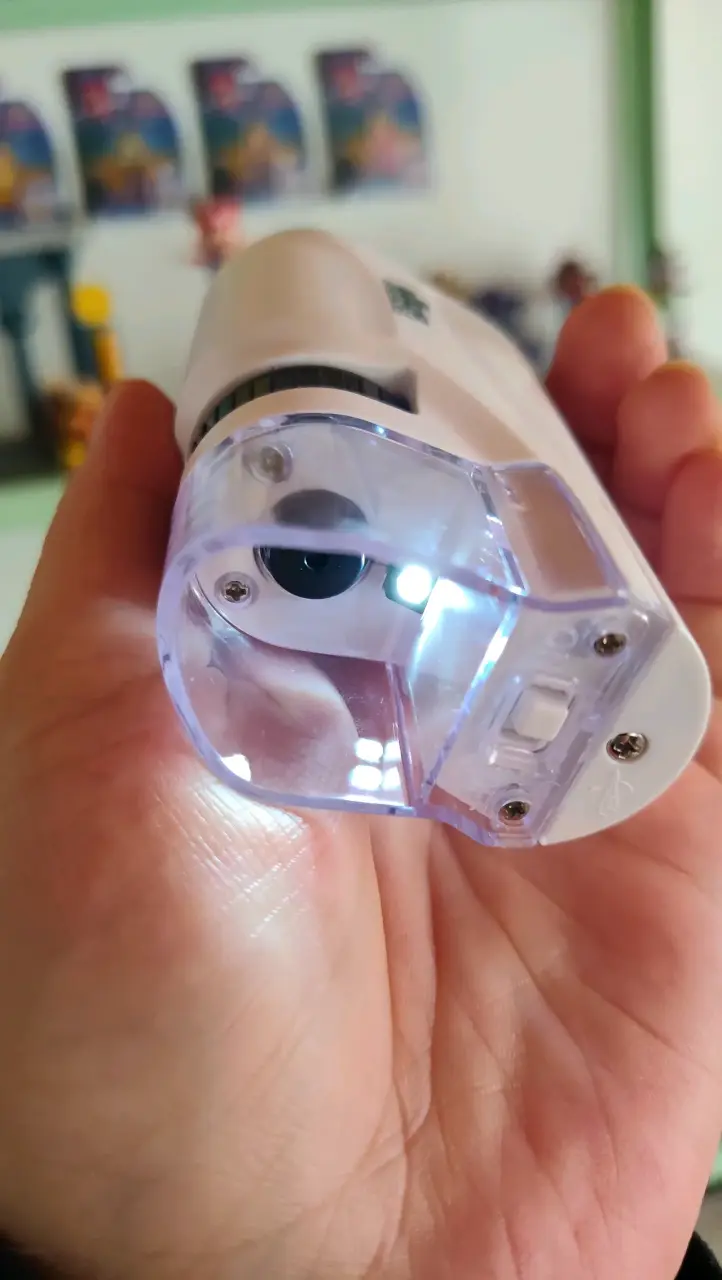 Microscopio óptico portátil con luz LED - 3