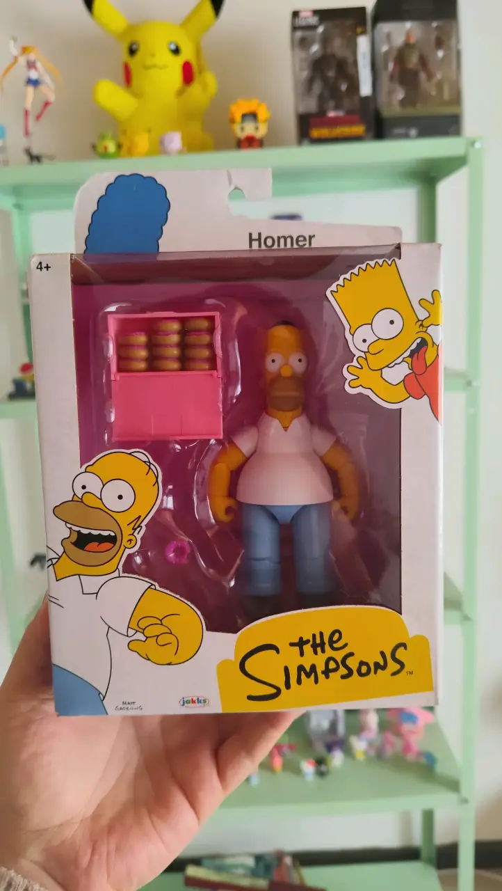 Figura de acción Homer Simpson con caja de donas