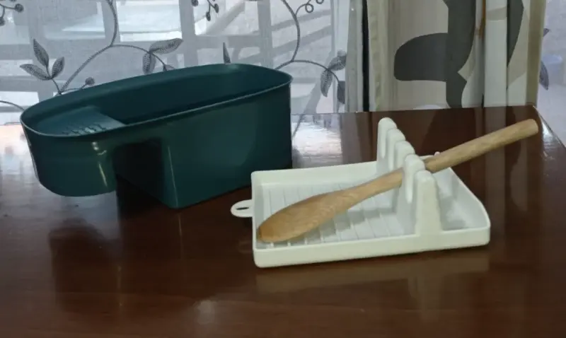 Organizador de utensilios de cocina con soporte