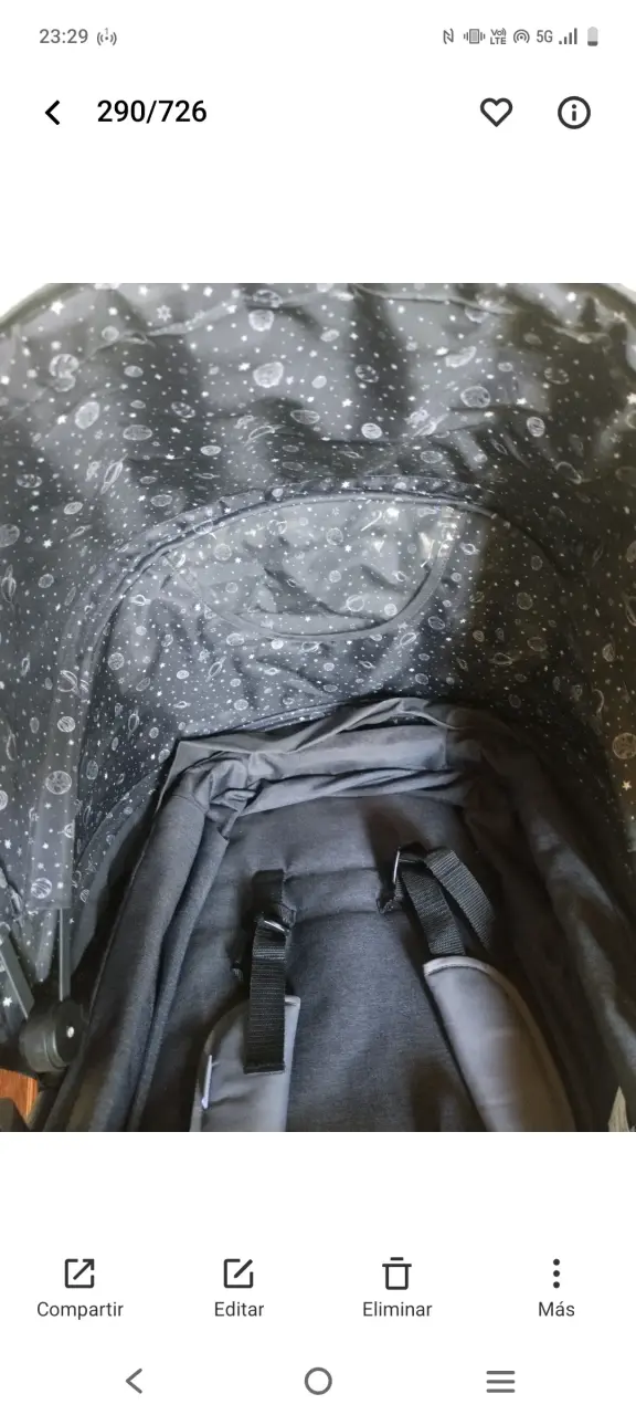 Coche de bebé épic 5g gris con asiento ajustable - 3