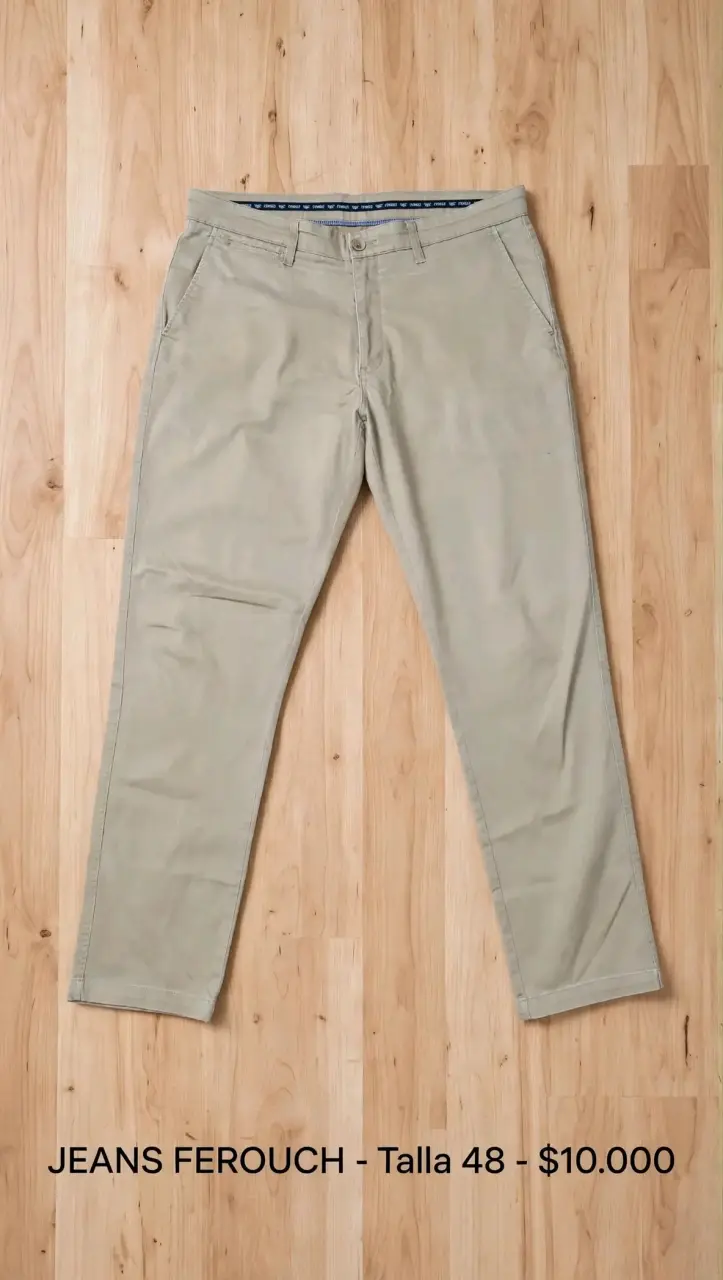 Pantalones Ferouch beige talla 48