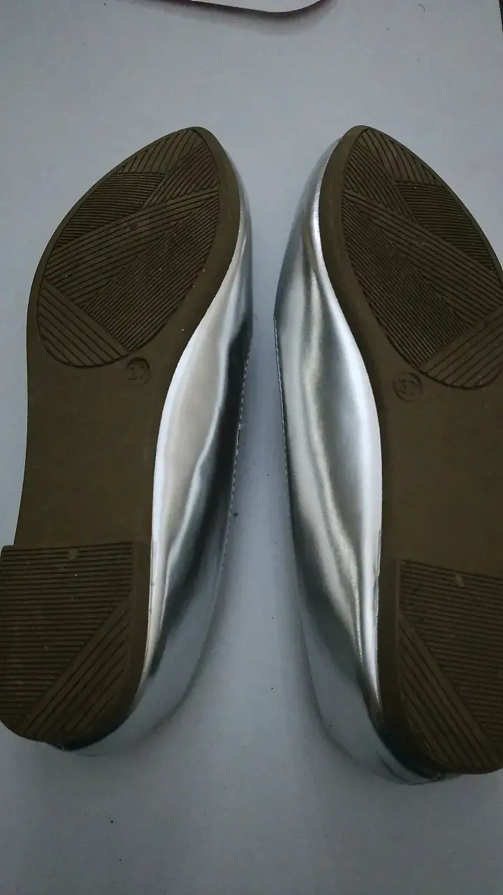 Zapatos planos plateados para mujer talla 37 - 3