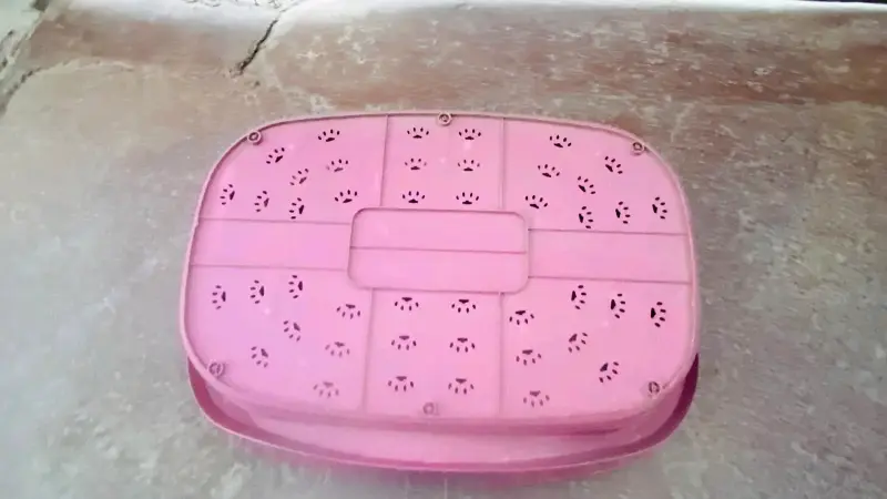 Cama plástica rosa para mascotas grande - 2