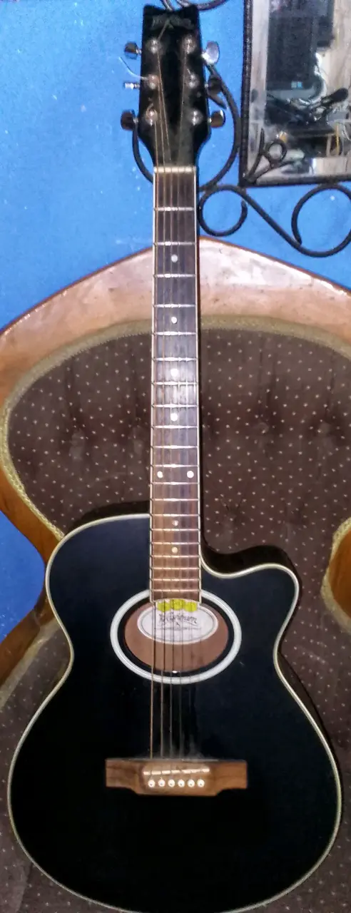 Guitarra electroacústica negra whashburn - 1