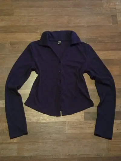Polera de punto azul marino Shein - miniatura 1
