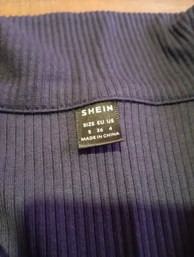 Polera de punto azul marino Shein - miniatura 2