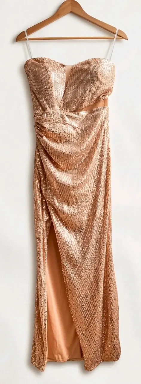 Vestido de fiesta dorado - 5