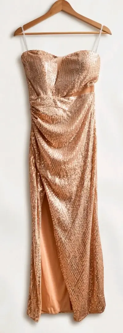 Vestido de fiesta dorado - miniatura 5