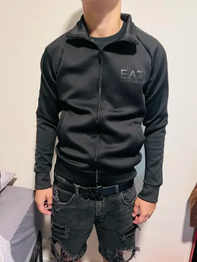 Poleron negro EA7 Emporio Armani para hombre - miniatura 1