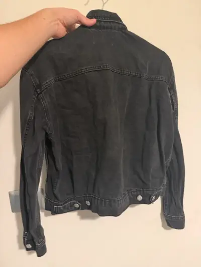 Chaqueta de mezclilla negra Mango Denim - miniatura 1