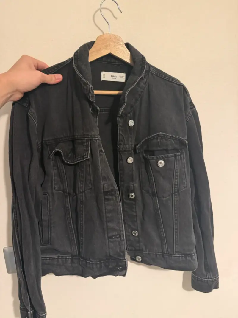 Chaqueta de mezclilla negra Mango Denim - 2