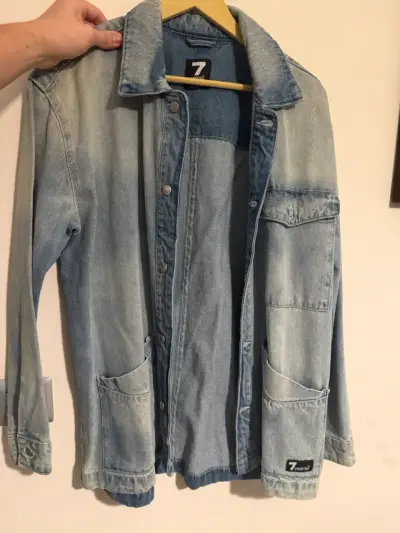 Chaqueton de mezclilla azul claro 7veinte - miniatura 1