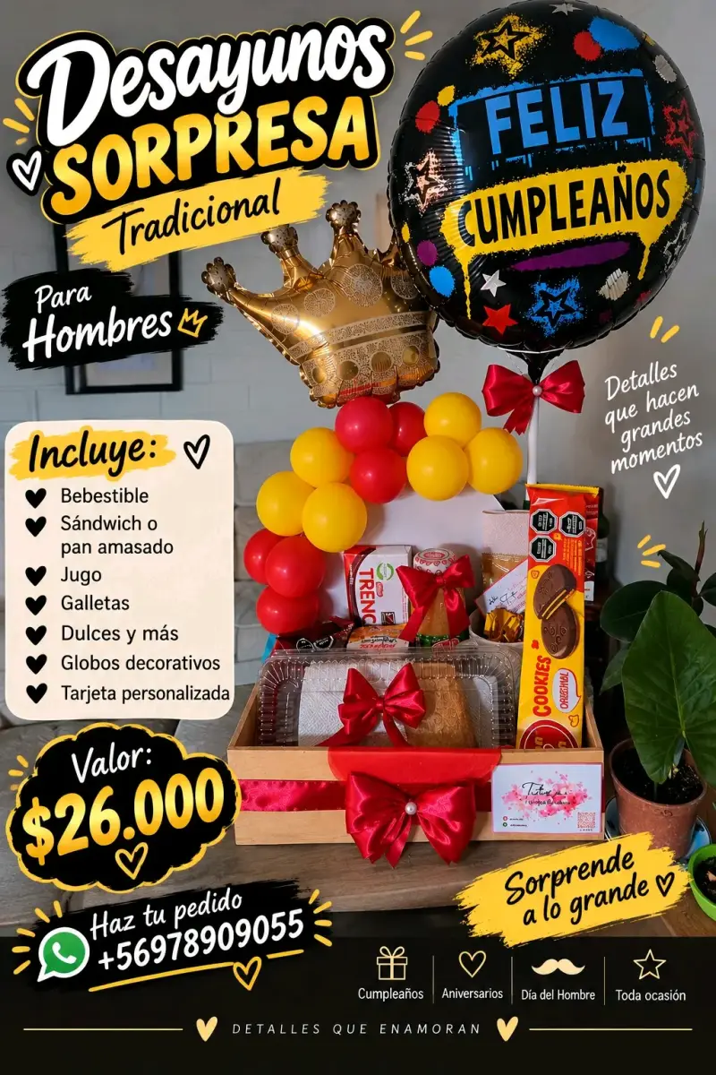 Desayuno Sorpresa Tradicional para Hombres