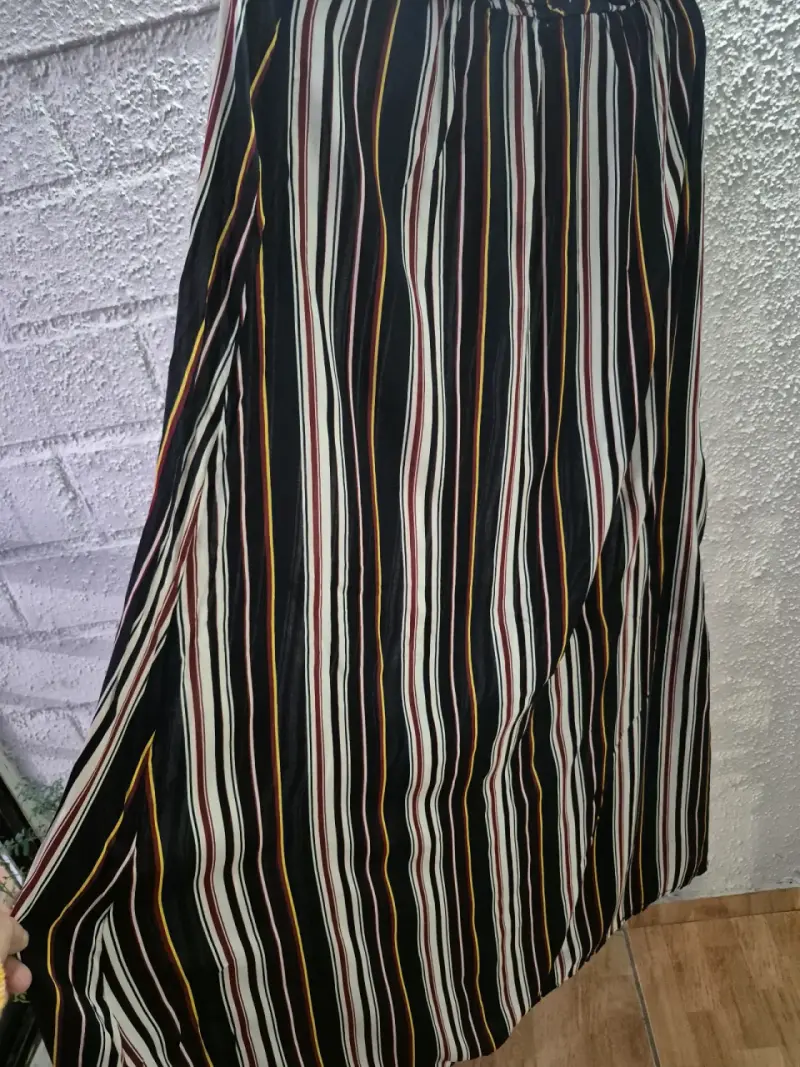 Vestido largo de rayas multicolor para mujer - 6