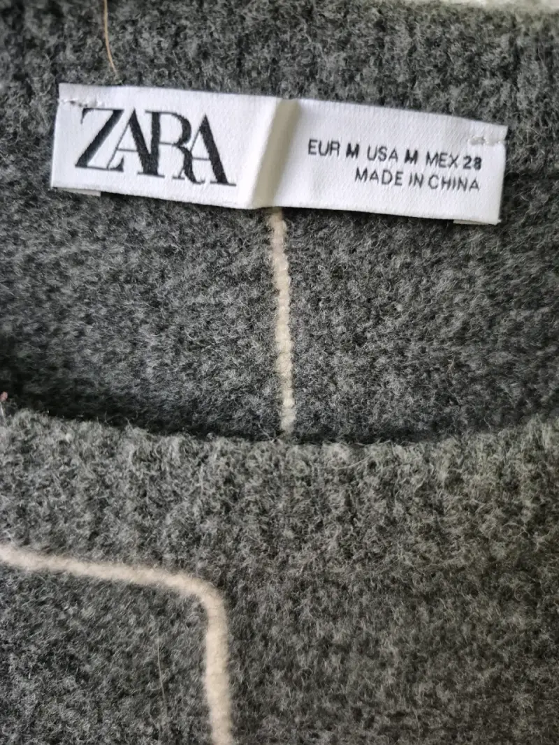Suéter gris de lana Zara para mujer - 2