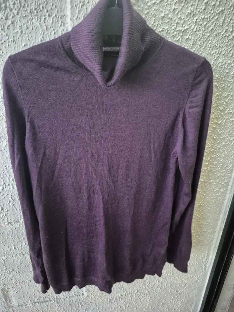Suéter Morado Cuello Alto Jones New York Talla L - 3