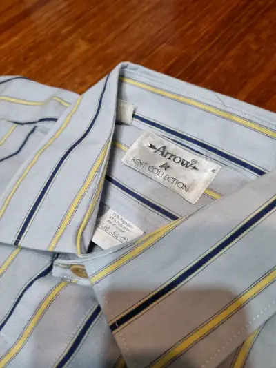 Camisa de rayas para hombre Arrow Kent Collection - miniatura 2
