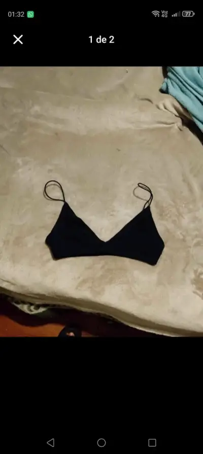 Marca ZARA Conjunto de bralettes negros y blancos - miniatura 1
