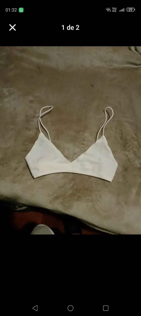 Marca ZARA Conjunto de bralettes negros y blancos - 2