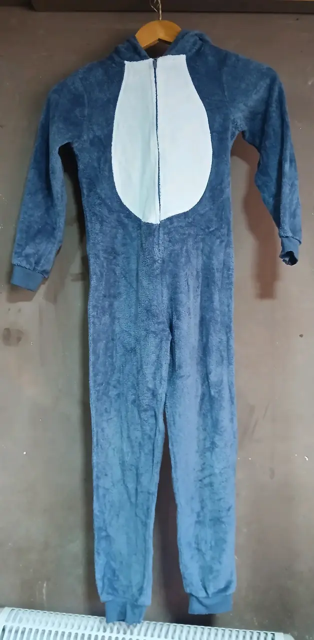 Disfraz lobo azul niño con capucha talla 7 años - 1