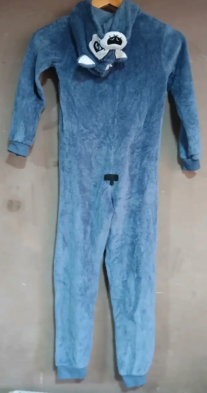 Disfraz lobo azul niño con capucha talla 7 años - 2