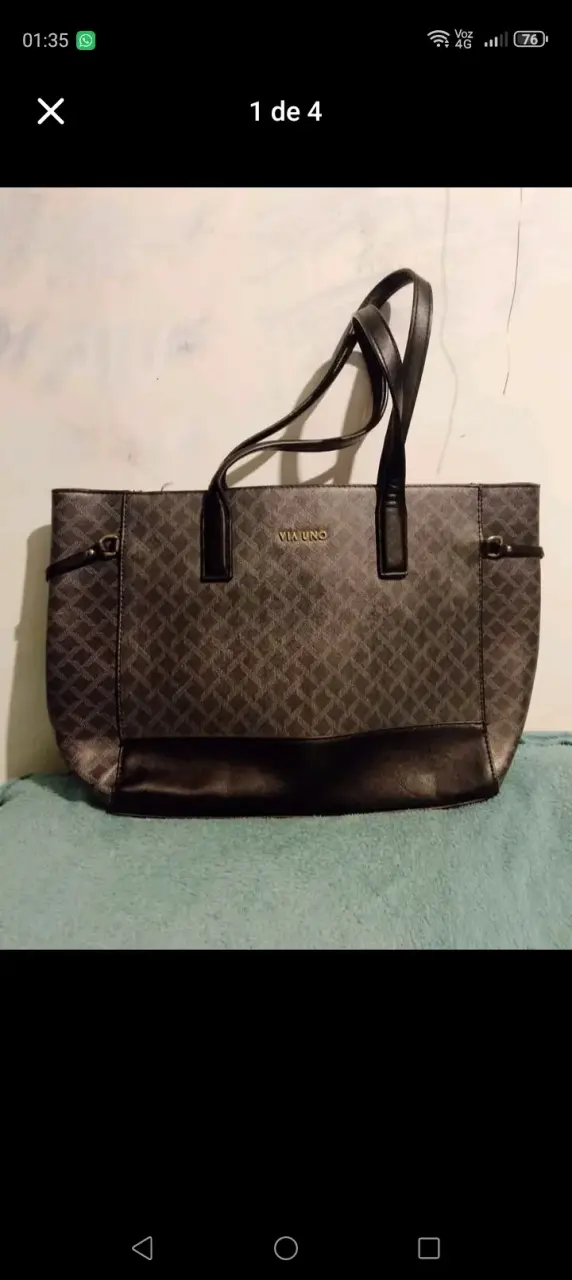 Bolso tote Via Uno marrón elegante