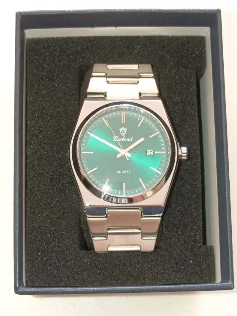 Reloj Binbond de cuarzo con esfera verde - 1