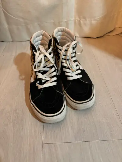 Zapatillas  Vans mujer de Leopardo y Negro - miniatura 2