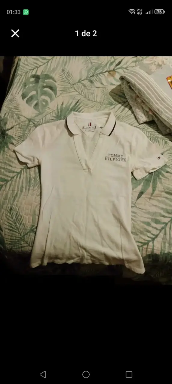 Polera Polo Blanca Tommy Hilfiger Mujer