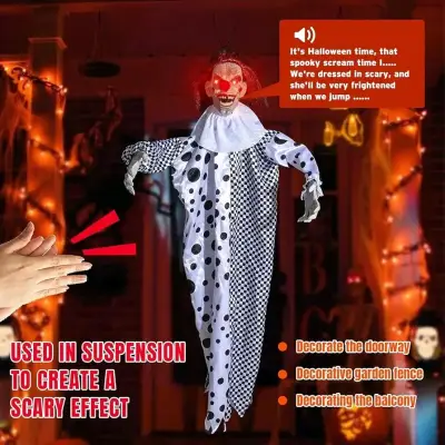 Decoración de Halloween payaso colgante animado - miniatura 1