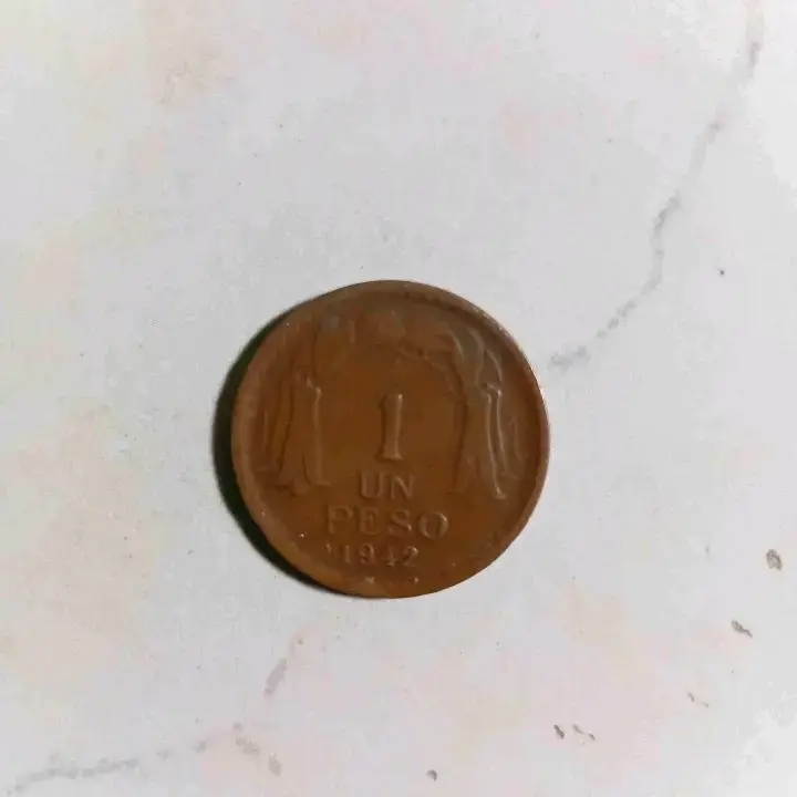 Moneda antigua de un peso 1942 - 1