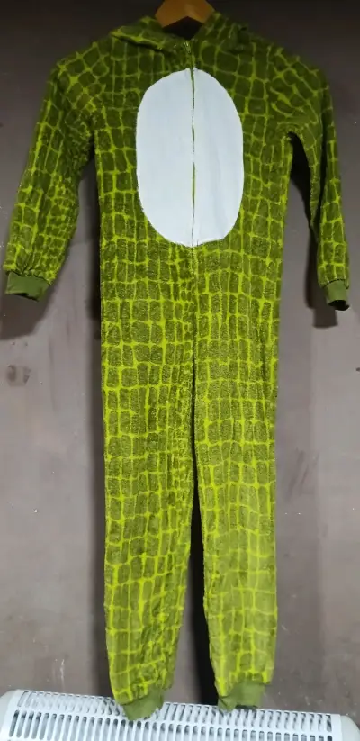 Disfraz de dinosaurio para niños verde 7 añoa - miniatura 1