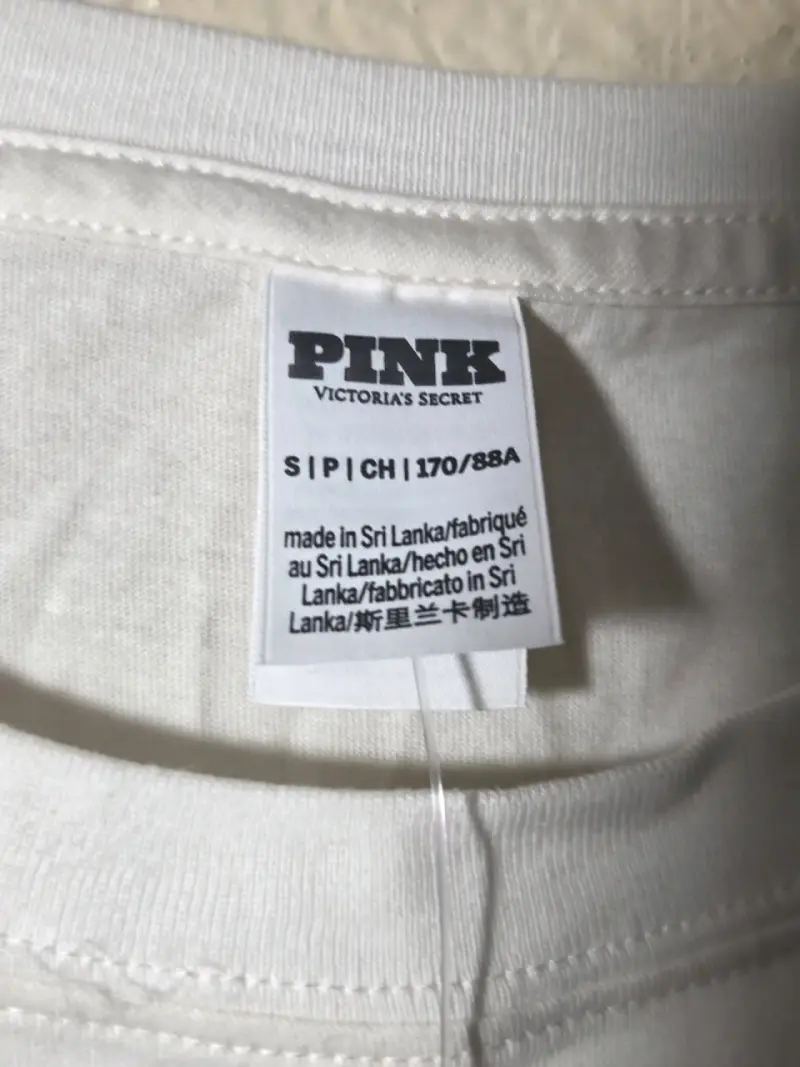 Polera Blanca Love Pink Victoria's Secret Talla S - 3
