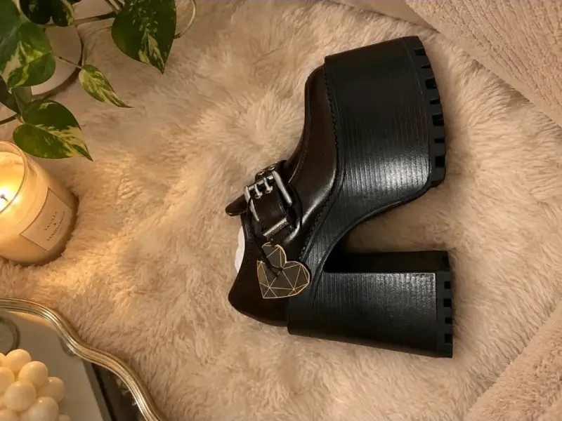 Zapatos de Plataforma Marrones con Hebilla Cmoran - 2
