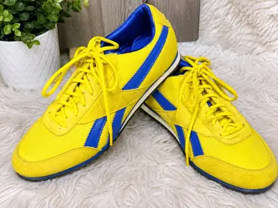 Zapatillas deportivas amarillas y azules Reebok - miniatura 1