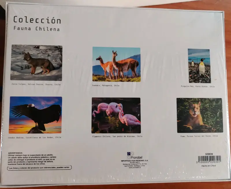 Puzzles 1000 Piezas, Fauna Chilena - 2