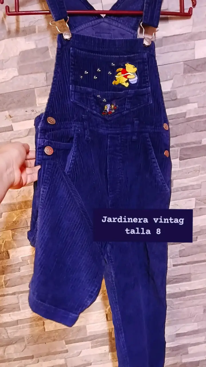 Jardinera vintage azul talla 8